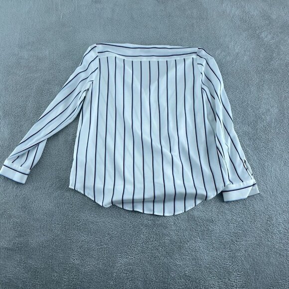Vince Camuto Womens Striped V-Neck Blouse S 1712 - Picture 2 of 8
